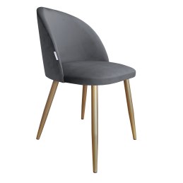 Krzesło Colin tkanina Welur noga metalowa