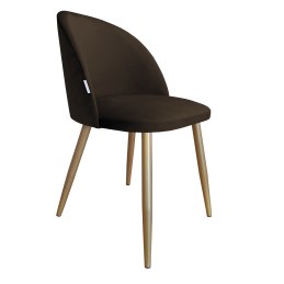 Krzesło Colin tkanina Welur noga metalowa