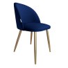 Krzesło Colin tkanina Welur noga metalowa