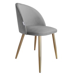 Krzesło Colin tkanina Welur noga metalowa