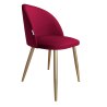 Krzesło Colin tkanina Welur noga metalowa