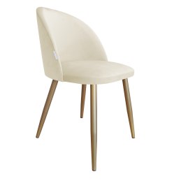 Krzesło Colin tkanina Welur noga metalowa