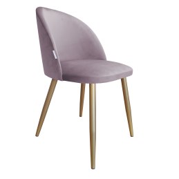 Krzesło Colin tkanina Welur noga metalowa