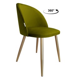 Krzesło Colin tkanina Welur noga metalowa