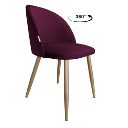 Krzesło Colin tkanina Welur noga metalowa