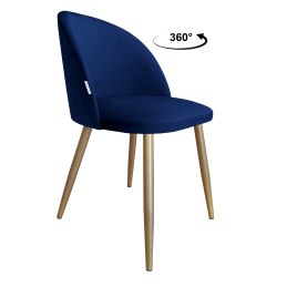 Krzesło Colin tkanina Welur noga metalowa