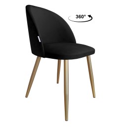 Krzesło Colin tkanina Welur noga metalowa