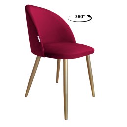 Krzesło Colin tkanina Welur noga metalowa