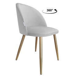 Krzesło Colin tkanina Welur noga metalowa