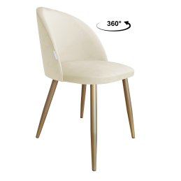 Krzesło Colin tkanina Welur noga metalowa