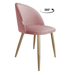 Krzesło Colin tkanina Welur noga metalowa