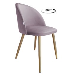 Krzesło Colin tkanina Welur noga metalowa