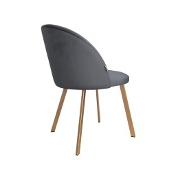 Krzesło Colin tkanina Welur noga metalowa