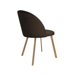 Krzesło Colin tkanina Welur noga metalowa