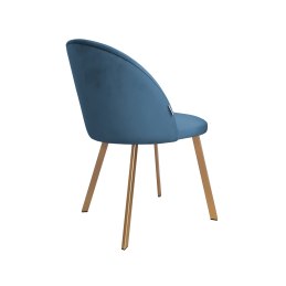 Krzesło Colin tkanina Welur noga metalowa