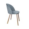 Krzesło Colin tkanina Welur noga metalowa