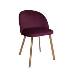 Krzesło Colin tkanina Welur noga metalowa