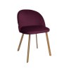 Krzesło Colin tkanina Welur noga metalowa