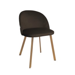 Krzesło Colin tkanina Welur noga metalowa