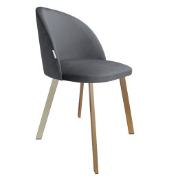 Krzesło Colin tkanina Welur noga metalowa