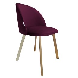 Krzesło Colin tkanina Welur noga metalowa