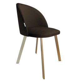 Krzesło Colin tkanina Welur noga metalowa