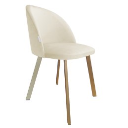 Krzesło Colin tkanina Welur noga metalowa