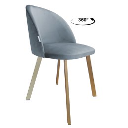 Krzesło Colin tkanina Welur noga metalowa