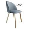 Krzesło Colin tkanina Welur noga metalowa