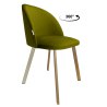 Krzesło Colin tkanina Welur noga metalowa