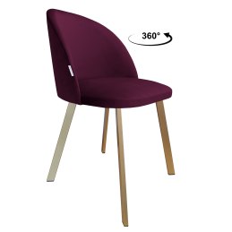 Krzesło Colin tkanina Welur noga metalowa