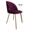 Krzesło Colin tkanina Welur noga metalowa