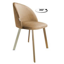 Krzesło Colin tkanina Welur noga metalowa