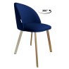 Krzesło Colin tkanina Welur noga metalowa