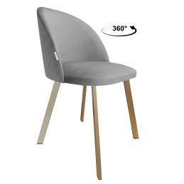 Krzesło Colin tkanina Welur noga metalowa