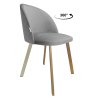 Krzesło Colin tkanina Welur noga metalowa