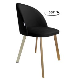 Krzesło Colin tkanina Welur noga metalowa