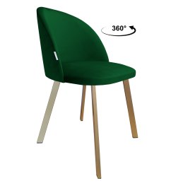 Krzesło Colin tkanina Welur noga metalowa