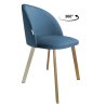 Krzesło Colin tkanina Welur noga metalowa