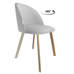 Krzesło Colin tkanina Welur noga metalowa