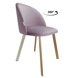 Krzesło Colin tkanina Welur noga metalowa