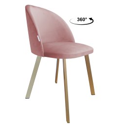 Krzesło Colin tkanina Welur noga metalowa