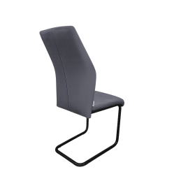 IVO Chair Modern Velvet Fabric Black Metal Frame Seat