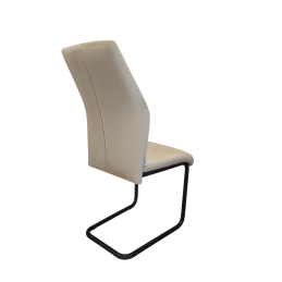 IVO Chair Modern Velvet Fabric Black Metal Frame Seat