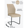 IVO Chair Modern Velvet Fabric Black Metal Frame Seat