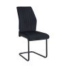 IVO Chair Modern Velvet Fabric Black Metal Frame Seat
