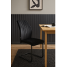 IVO Chair Modern Velvet Fabric Black Metal Frame Seat