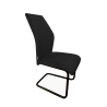 IVO Chair Modern Velvet Fabric Black Metal Frame Seat