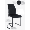 IVO Chair Modern Velvet Fabric Black Metal Frame Seat