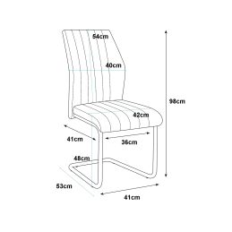 IVO Chair Modern Velvet Fabric Black Metal Frame Seat